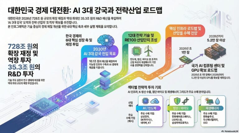 한국 정부 경제 전략 6가지 총정리 (AI·반도체·로봇 중심 미래 산업 정책)